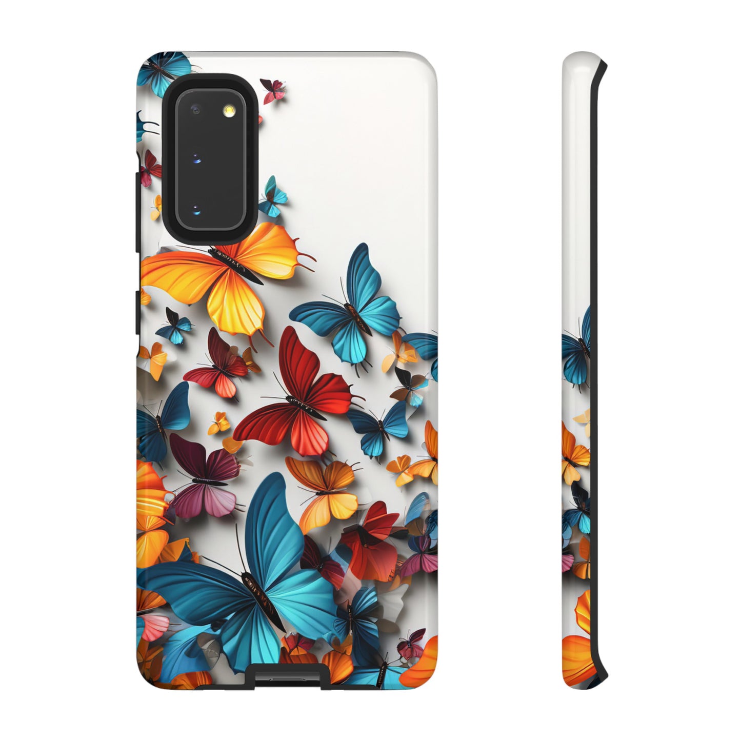 Butterfly Apple Tough Phone Cases for iPhone-Samsung-Google Pixel Phone Cover