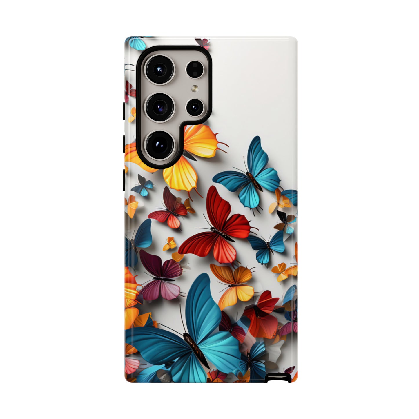 Butterfly Apple Tough Phone Cases for iPhone-Samsung-Google Pixel Phone Cover