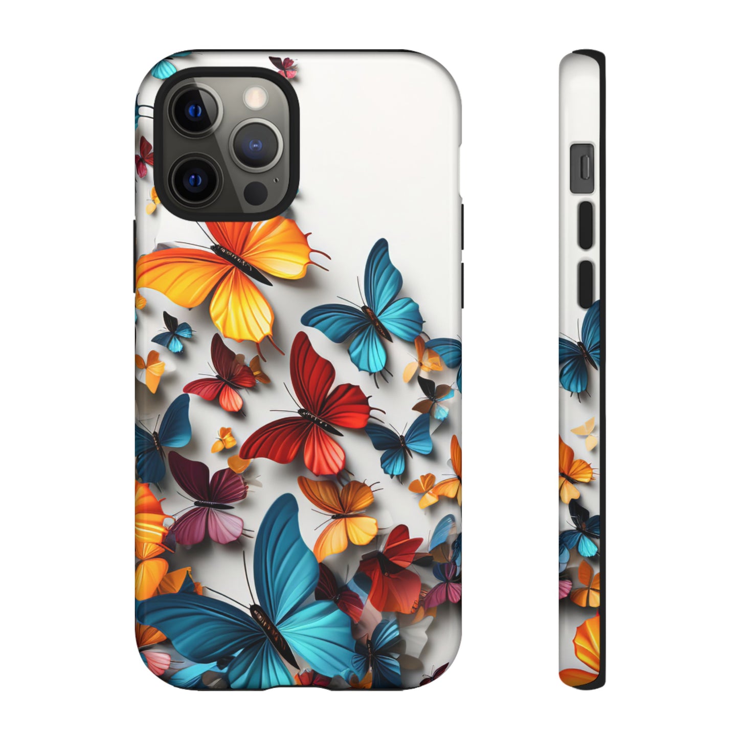 Butterfly Apple Tough Phone Cases for iPhone-Samsung-Google Pixel Phone Cover