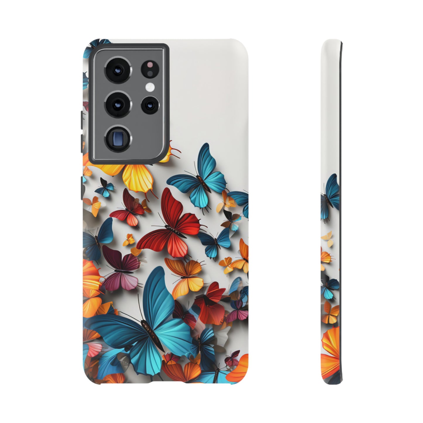 Butterfly Apple Tough Phone Cases for iPhone-Samsung-Google Pixel Phone Cover