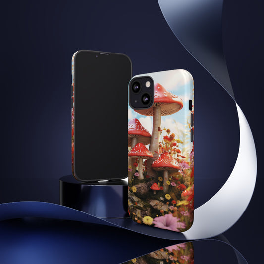 Mushroom Apple Tough Phone Cases for iPhone-Samsung-Google Pixel Cover