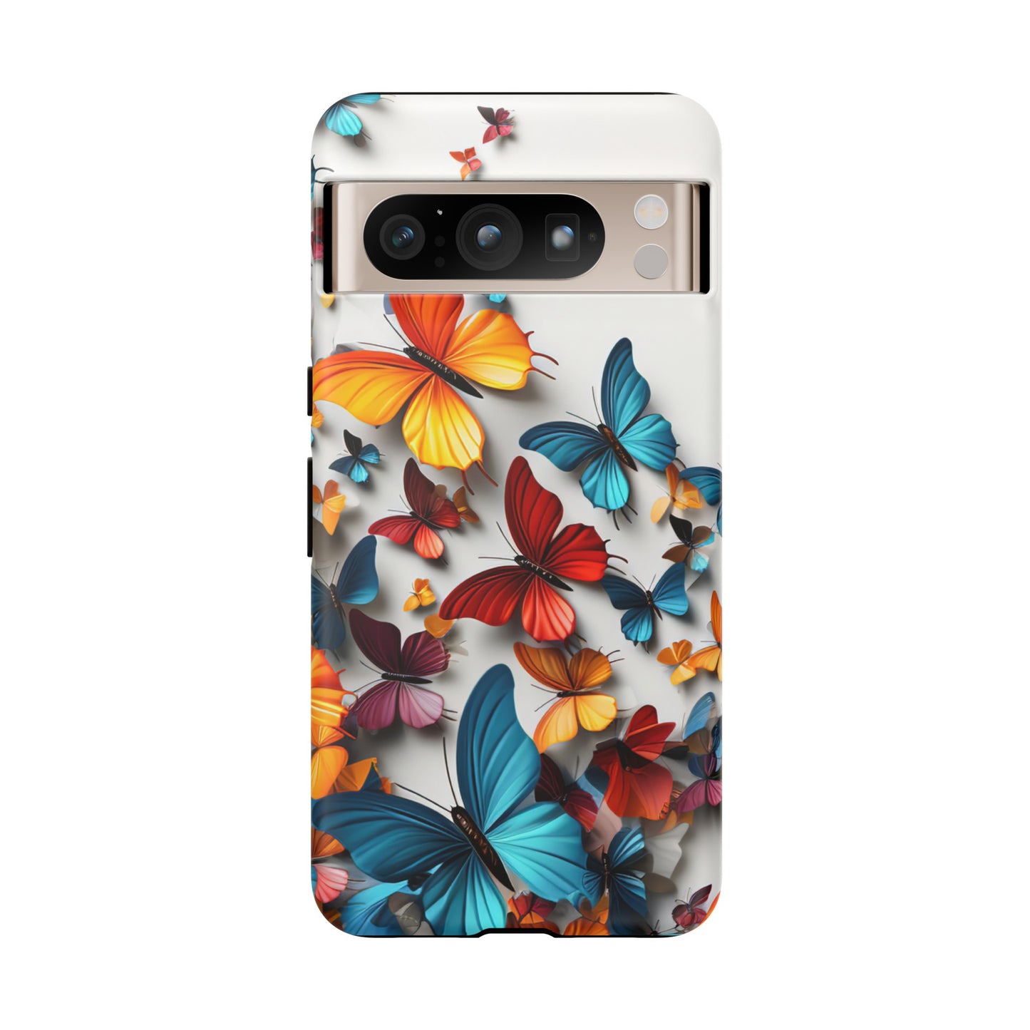 Butterfly Apple Tough Phone Cases for iPhone-Samsung-Google Pixel Phone Cover