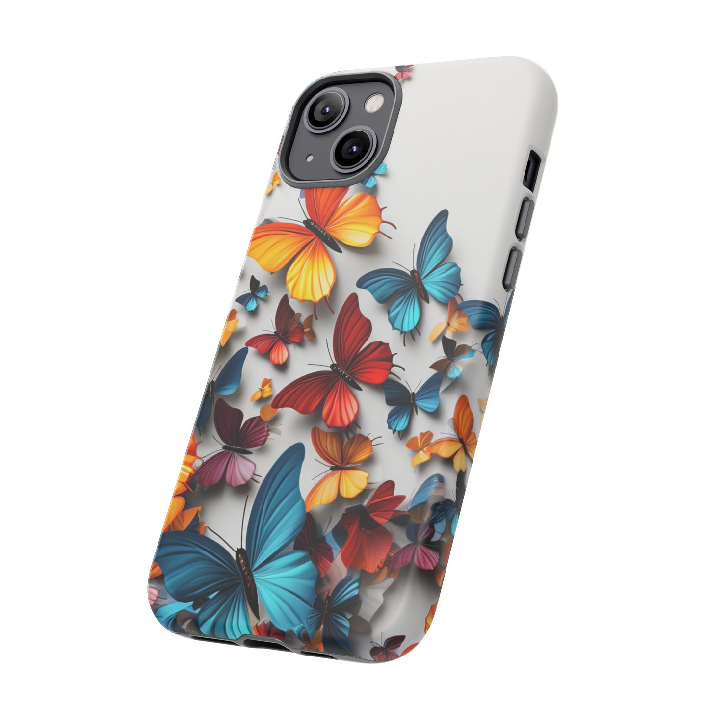 Butterfly Apple Tough Phone Cases for iPhone-Samsung-Google Pixel Phone Cover