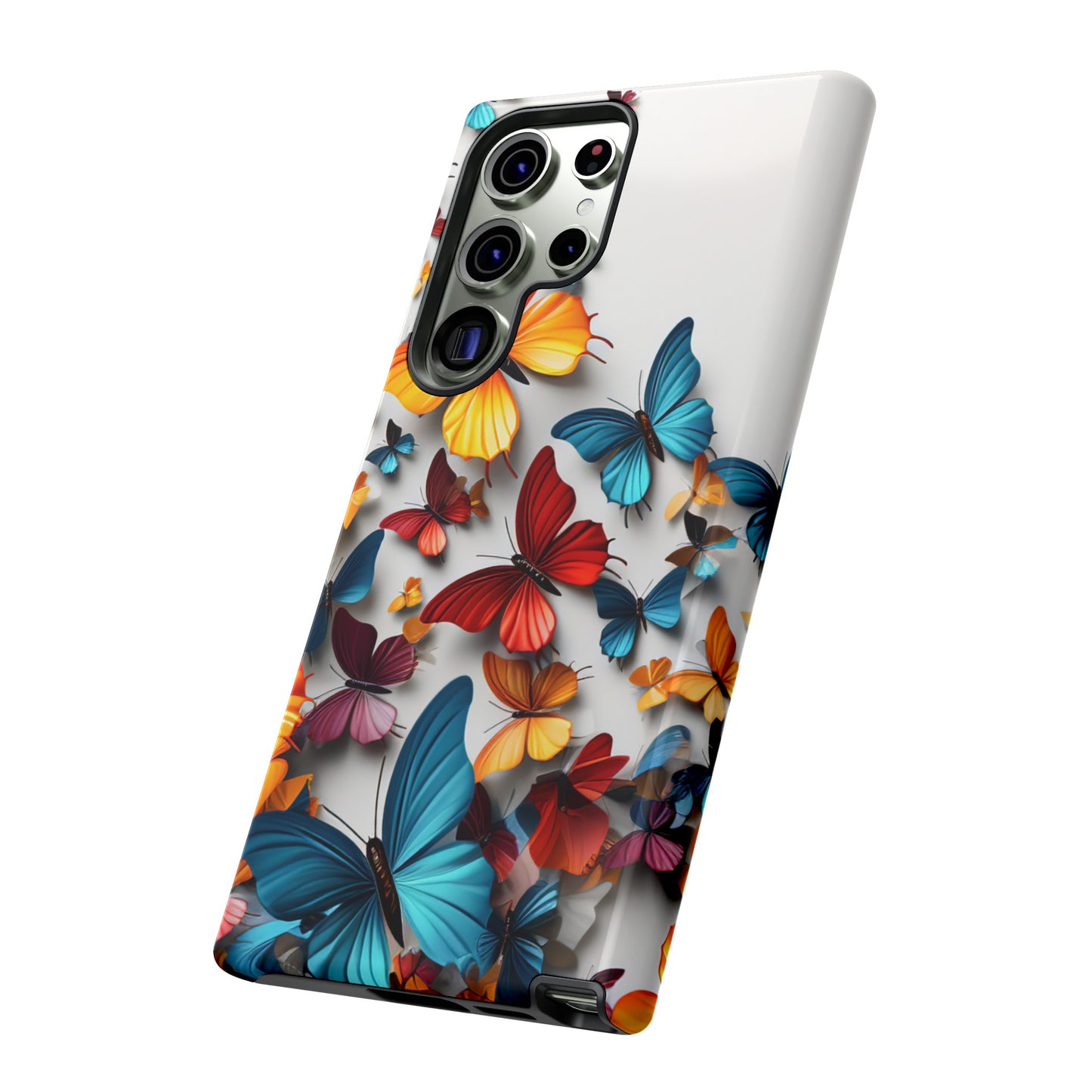 Butterfly Apple Tough Phone Cases for iPhone-Samsung-Google Pixel Phone Cover