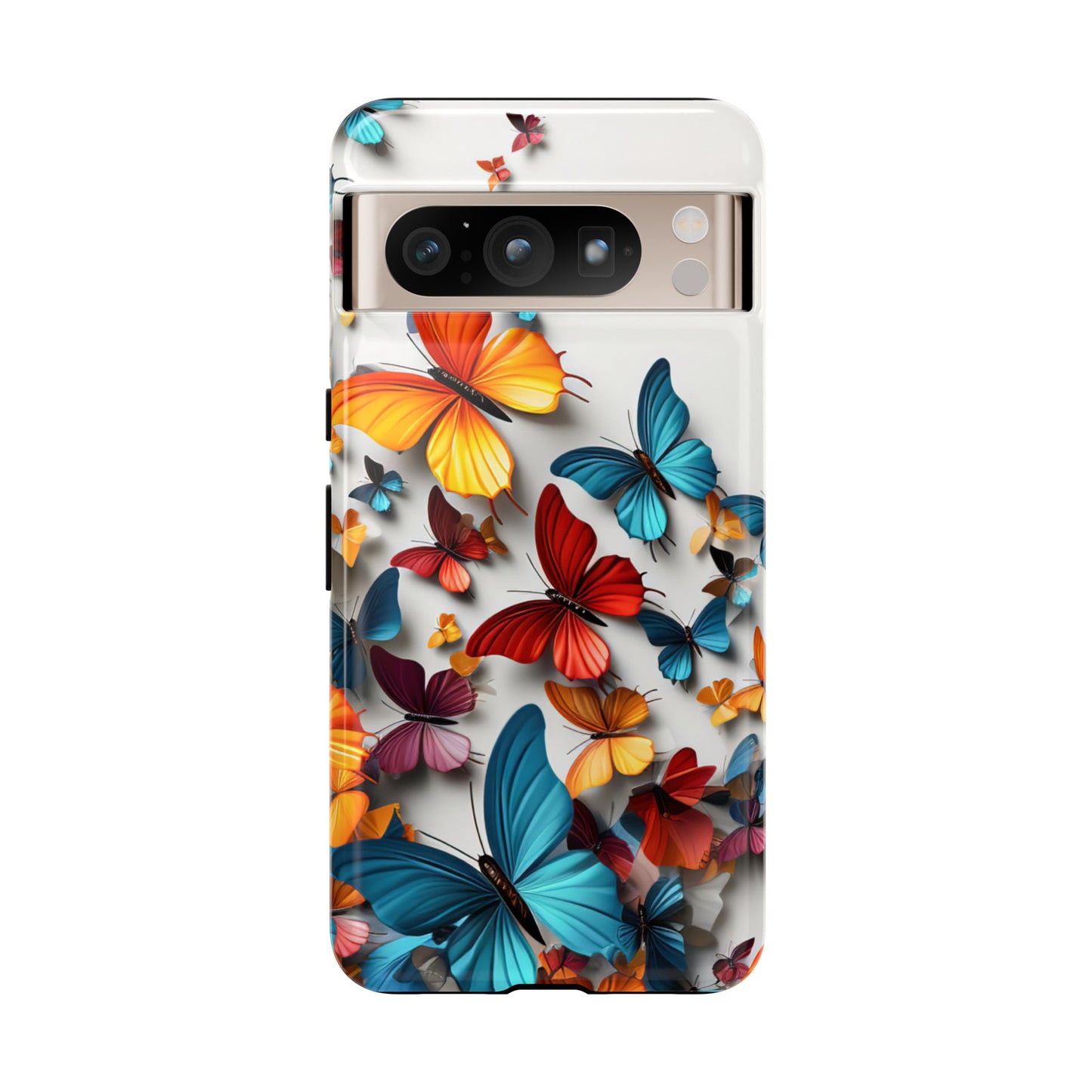 Butterfly Apple Tough Phone Cases for iPhone-Samsung-Google Pixel Phone Cover