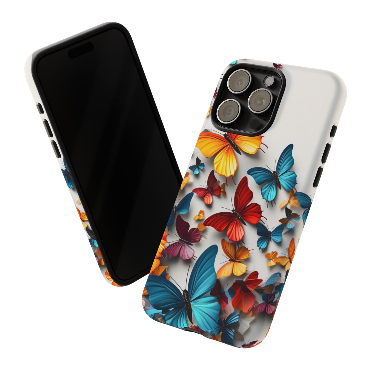 Butterfly Apple Tough Phone Cases for iPhone-Samsung-Google Pixel Phone Cover