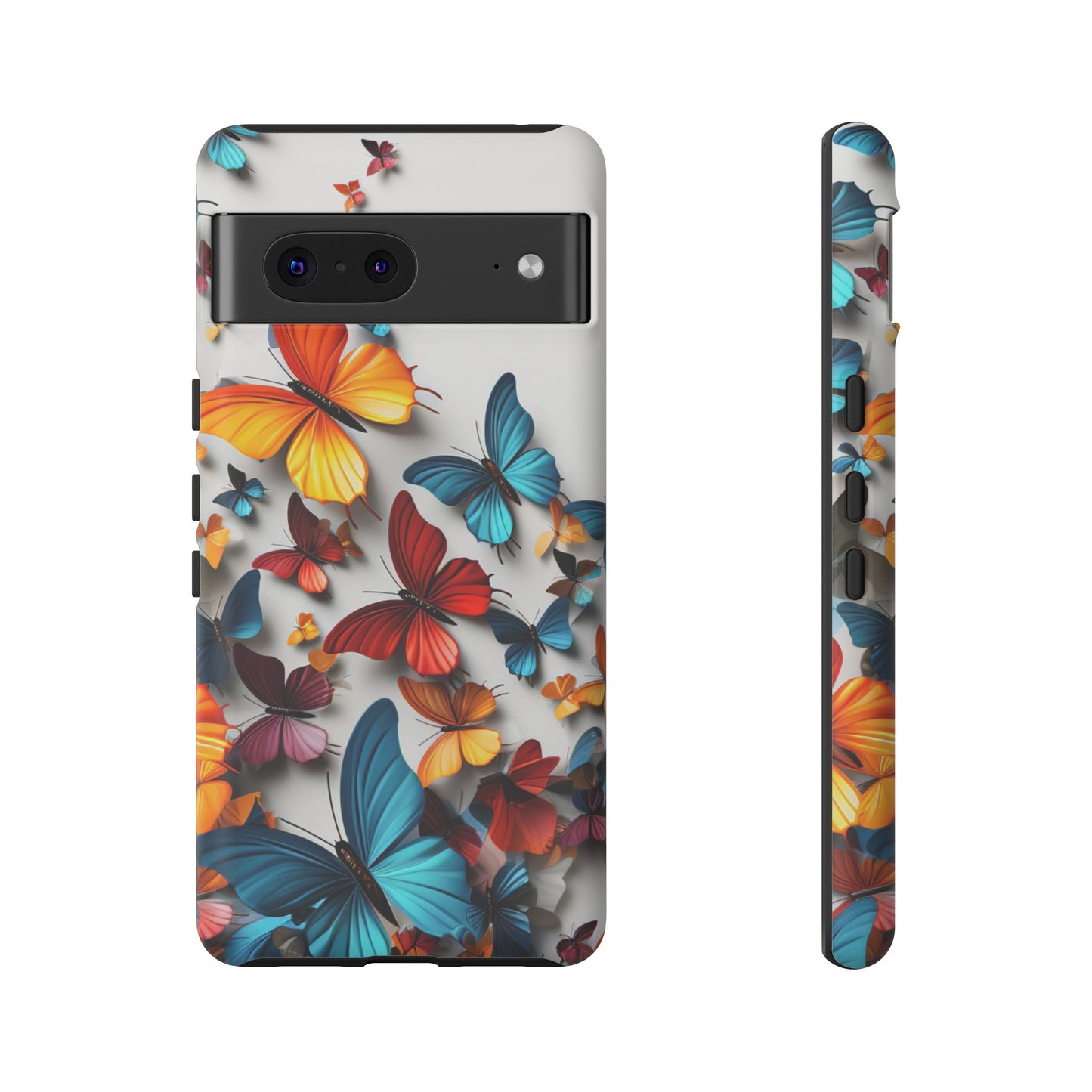 Butterfly Apple Tough Phone Cases for iPhone-Samsung-Google Pixel Phone Cover