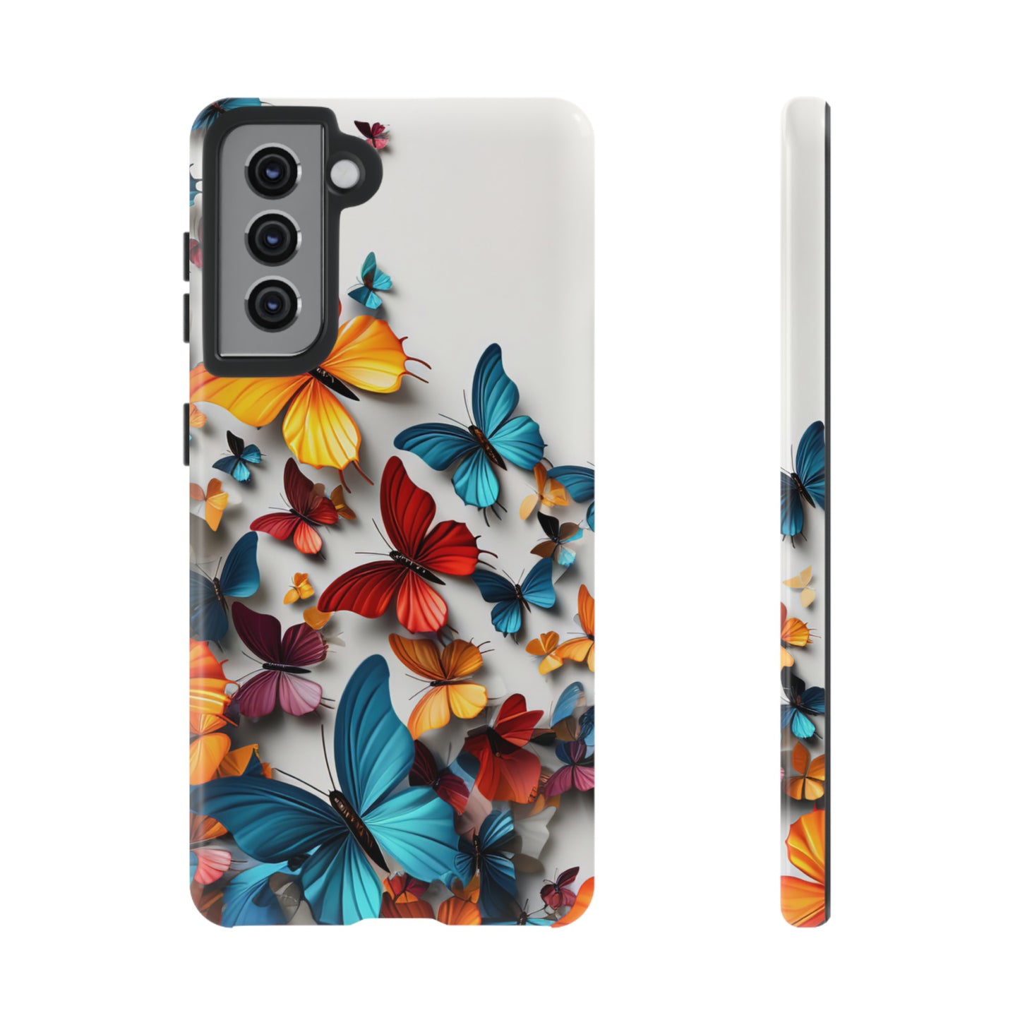 Butterfly Apple Tough Phone Cases for iPhone-Samsung-Google Pixel Phone Cover