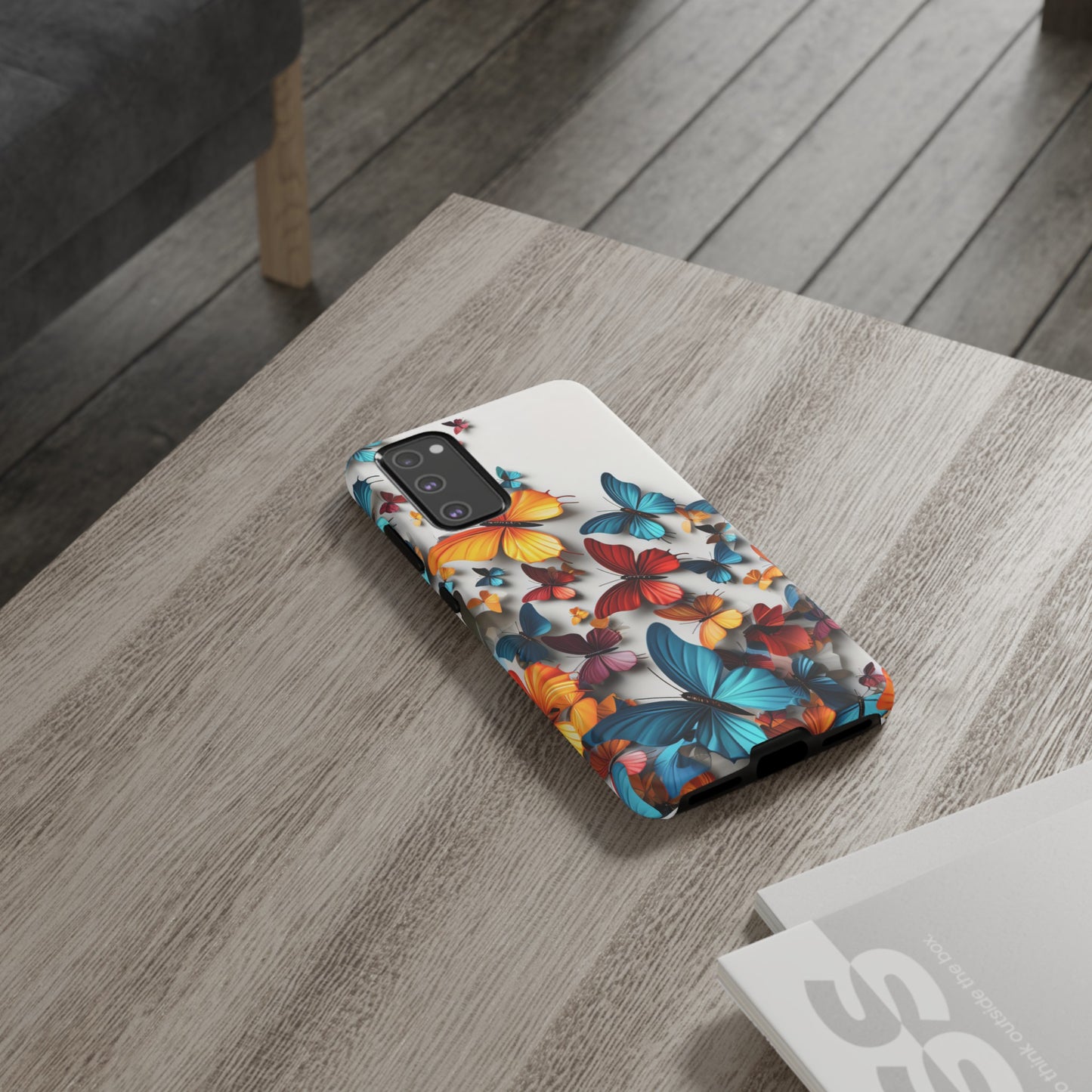 Butterfly Apple Tough Phone Cases for iPhone-Samsung-Google Pixel Phone Cover