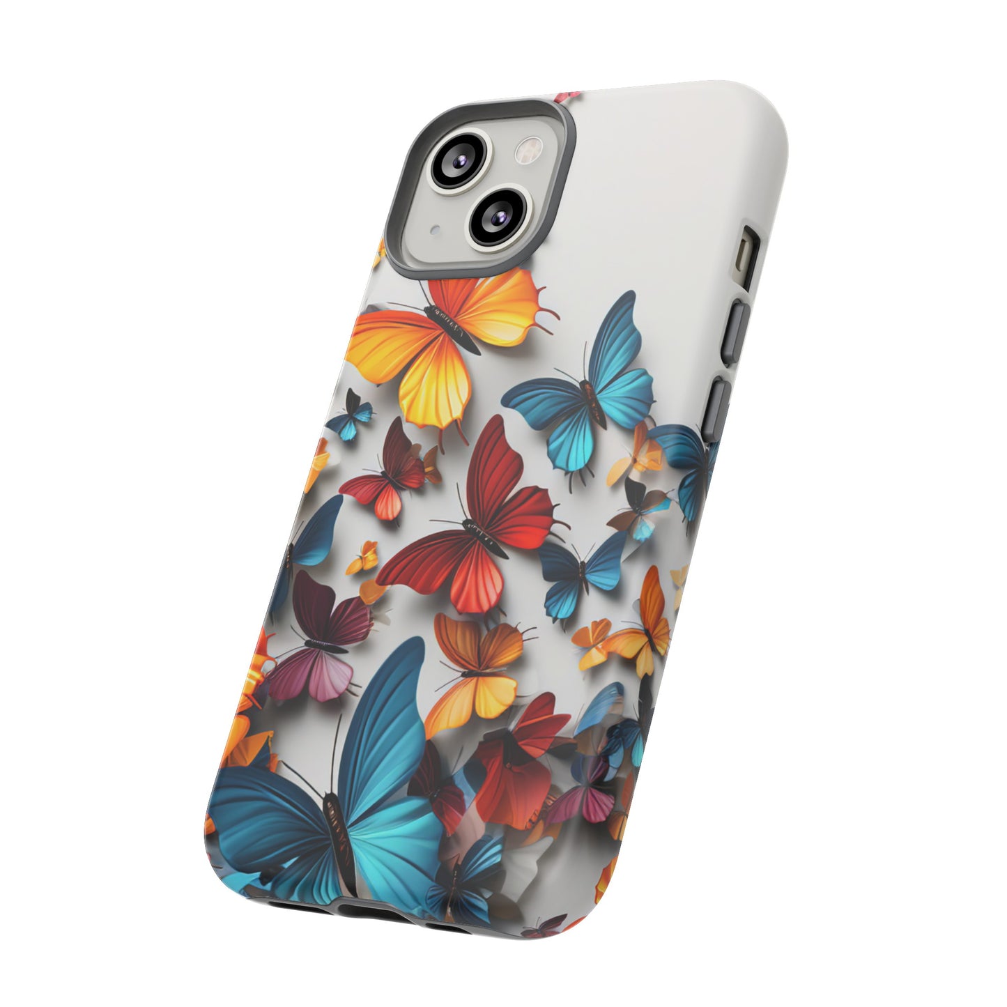 Butterfly Apple Tough Phone Cases for iPhone-Samsung-Google Pixel Phone Cover