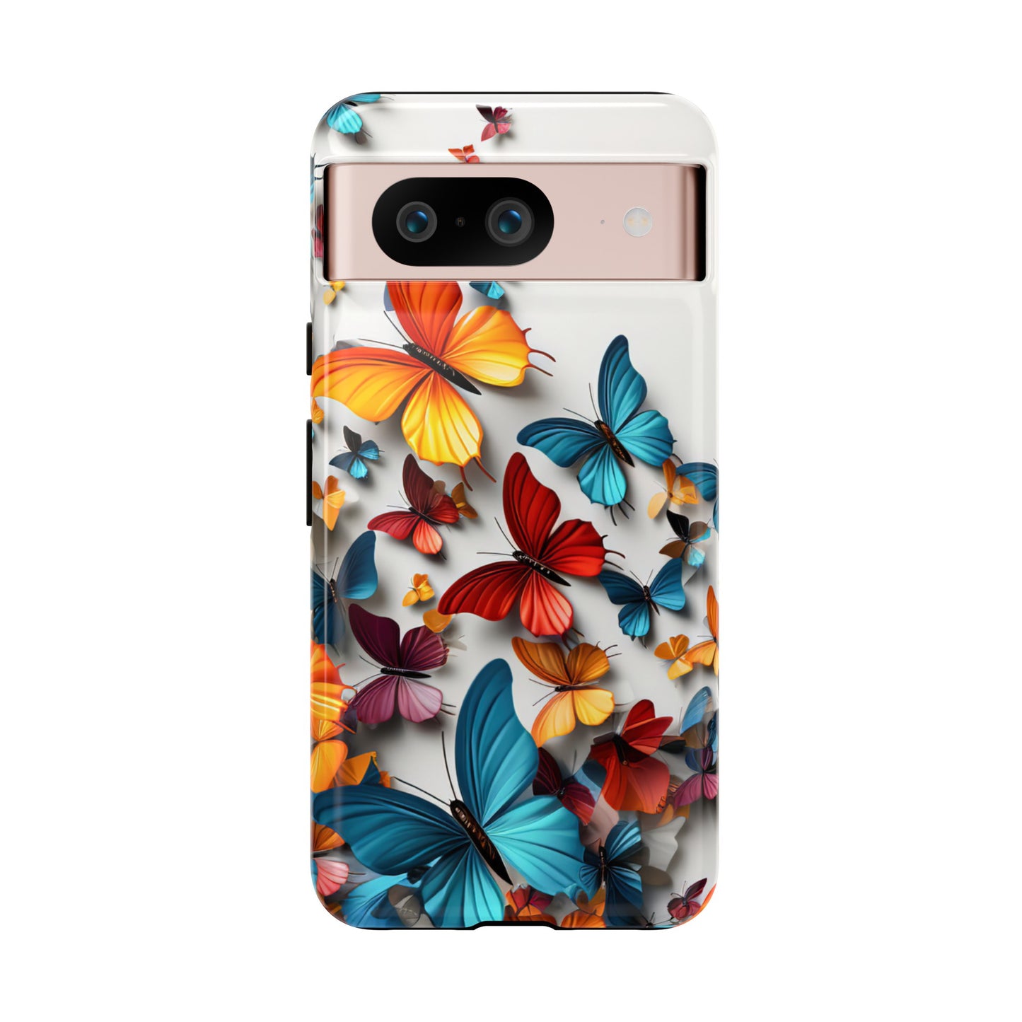 Butterfly Apple Tough Phone Cases for iPhone-Samsung-Google Pixel Phone Cover