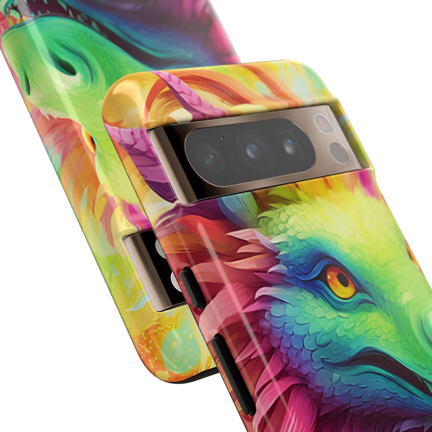 Dragon Apple Tough Phone Cases for iPhone-Samsung-Google Pixel Cover