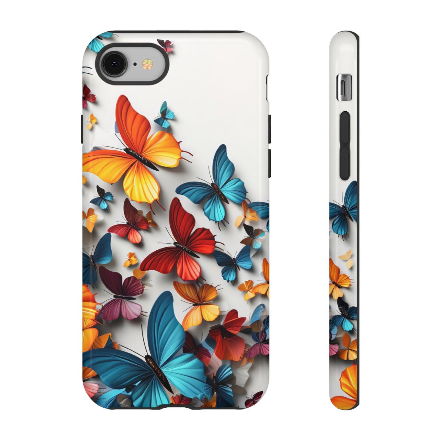 Butterfly Apple Tough Phone Cases for iPhone-Samsung-Google Pixel Phone Cover