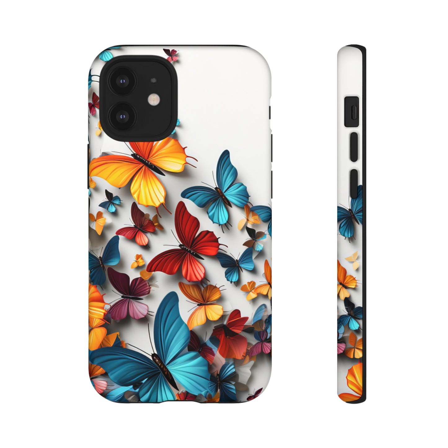 Butterfly Apple Tough Phone Cases for iPhone-Samsung-Google Pixel Phone Cover