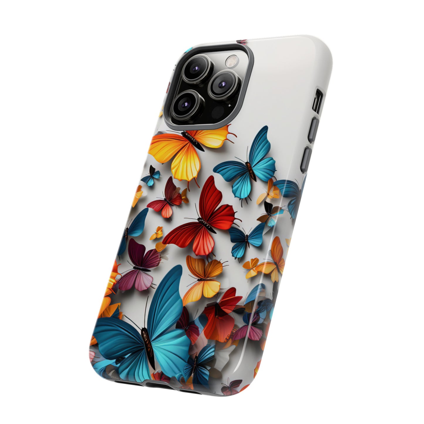 Butterfly Apple Tough Phone Cases for iPhone-Samsung-Google Pixel Phone Cover