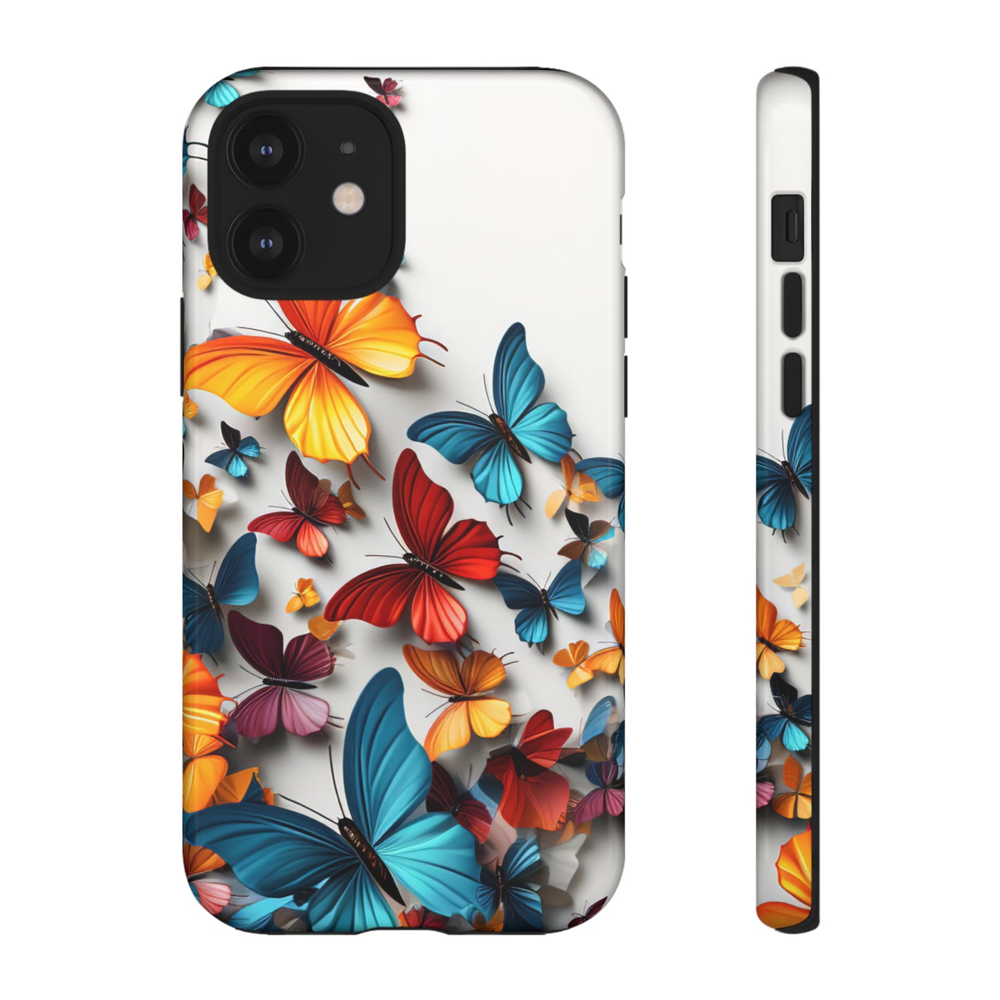 Butterfly Apple Tough Phone Cases for iPhone-Samsung-Google Pixel Phone Cover