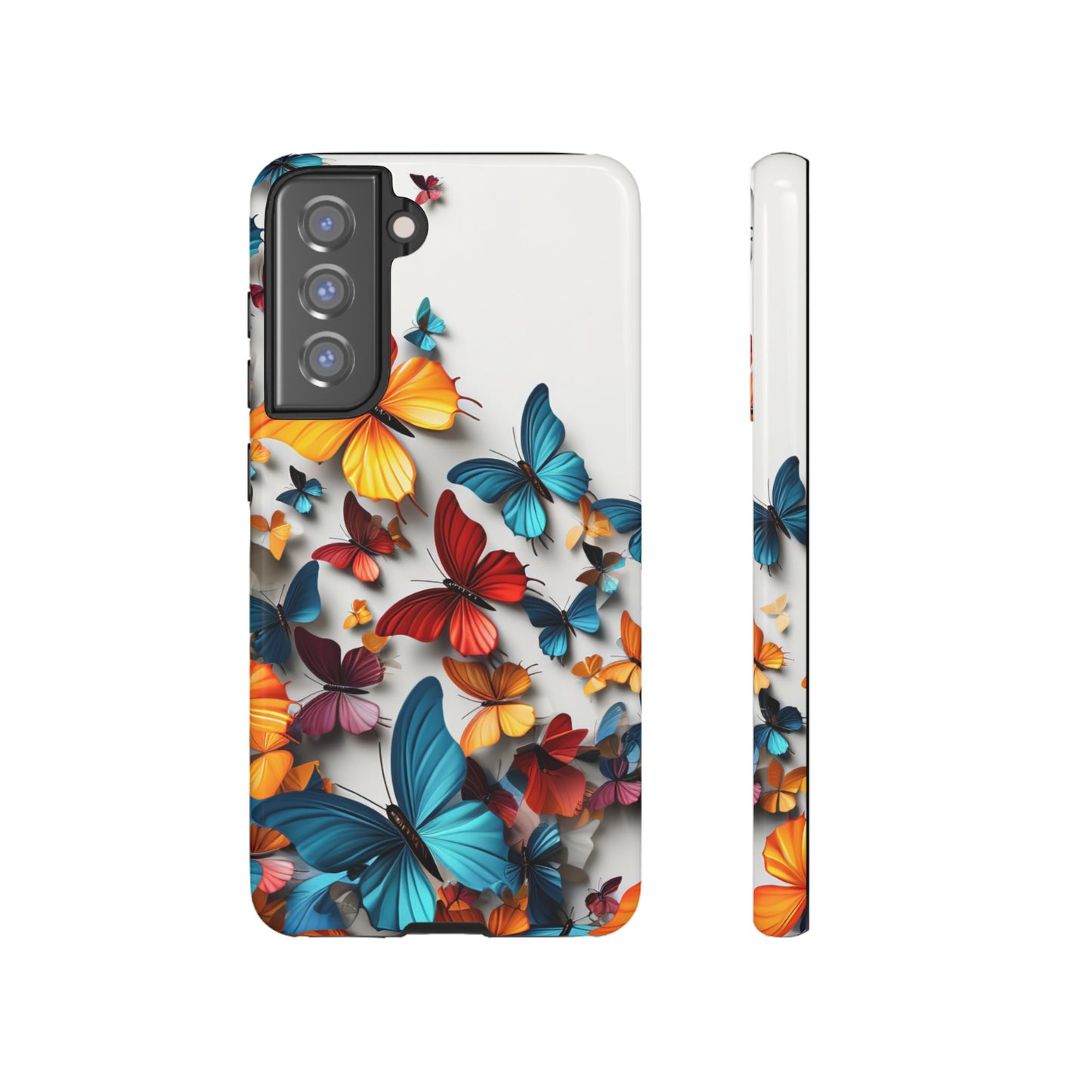 Butterfly Apple Tough Phone Cases for iPhone-Samsung-Google Pixel Phone Cover