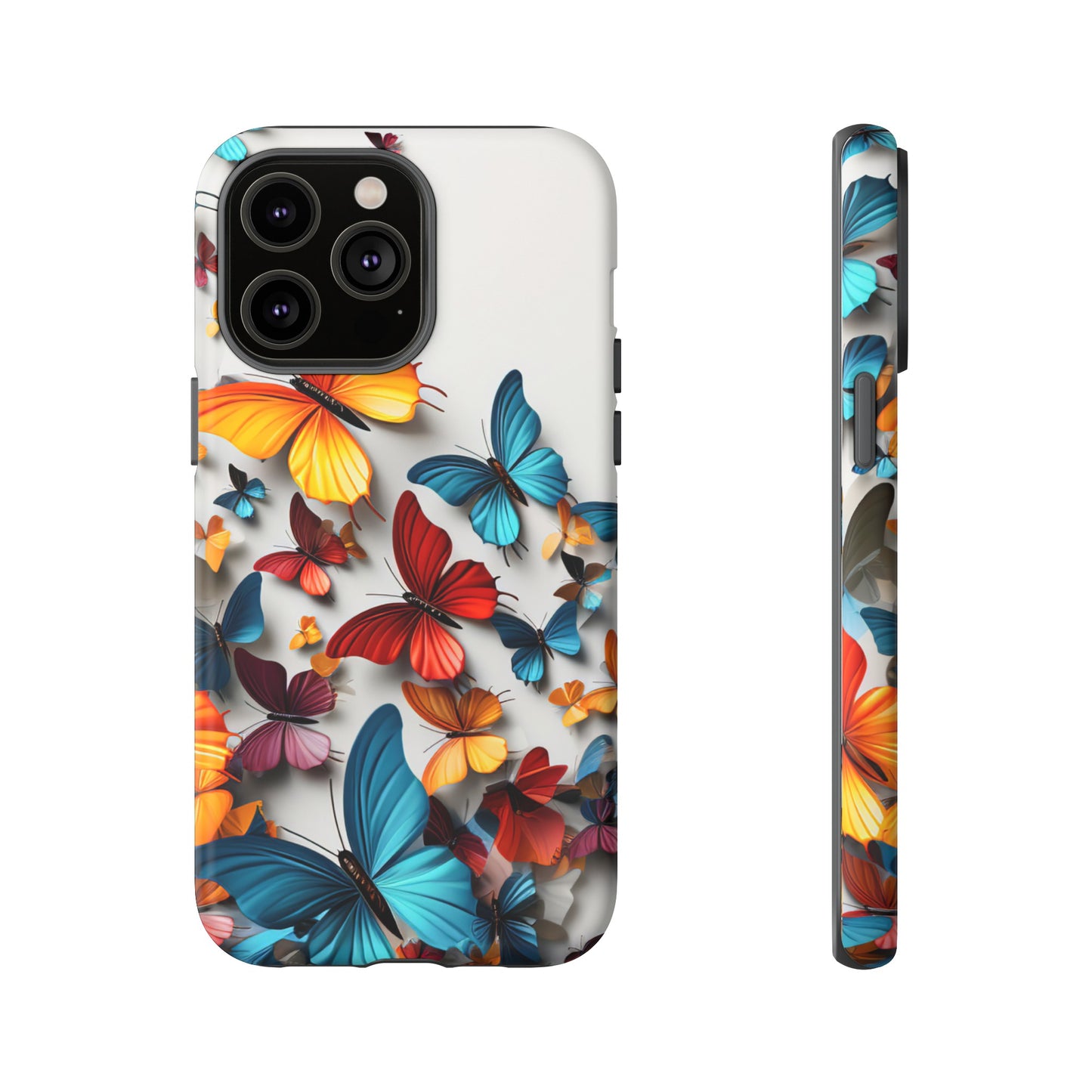 Butterfly Apple Tough Phone Cases for iPhone-Samsung-Google Pixel Phone Cover