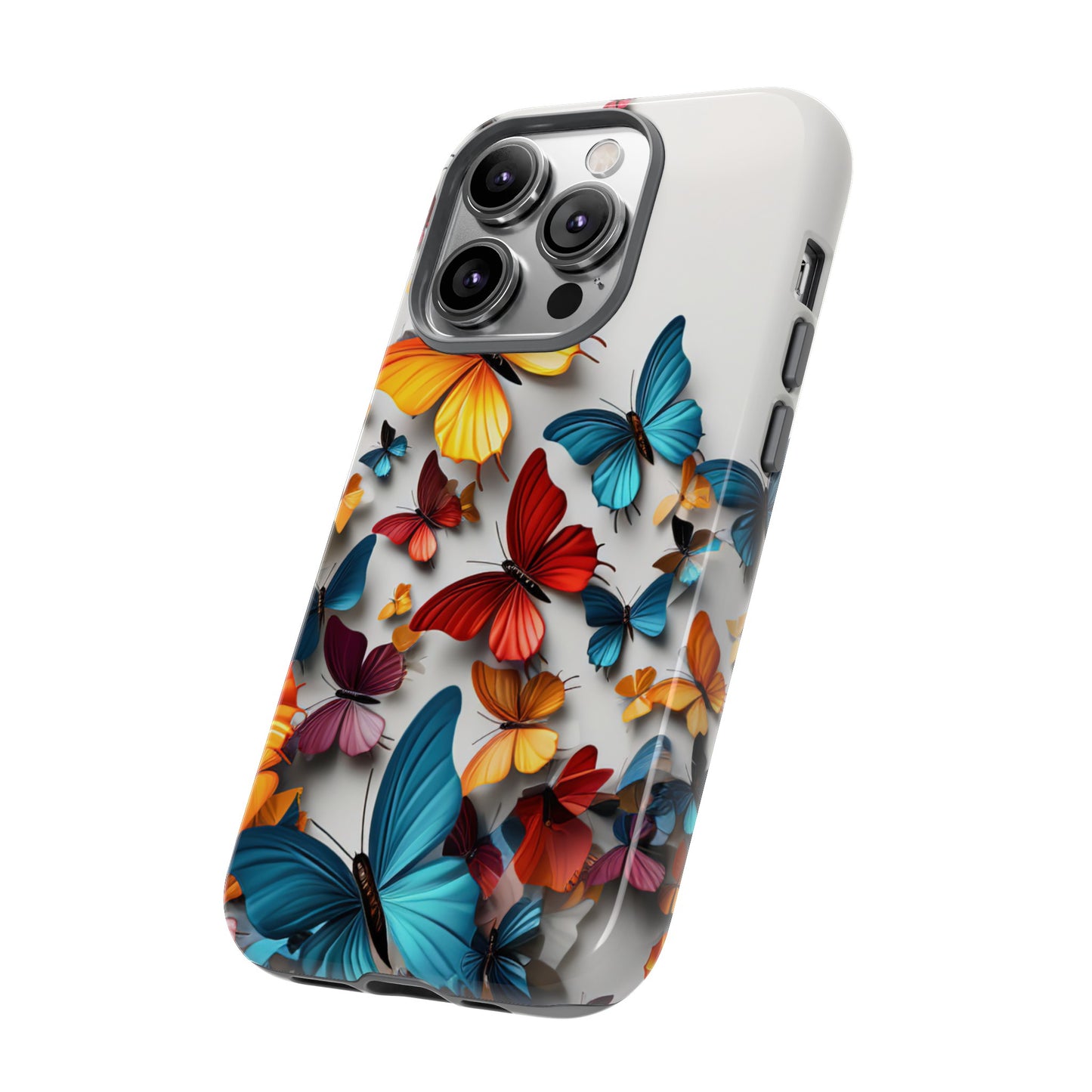 Butterfly Apple Tough Phone Cases for iPhone-Samsung-Google Pixel Phone Cover