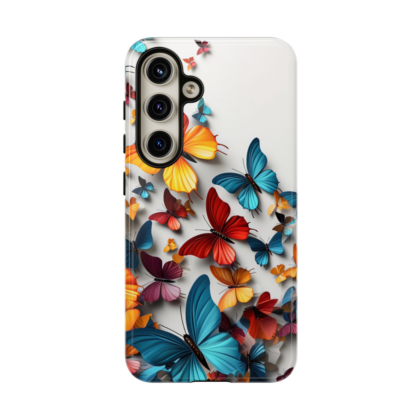 Butterfly Apple Tough Phone Cases for iPhone-Samsung-Google Pixel Phone Cover