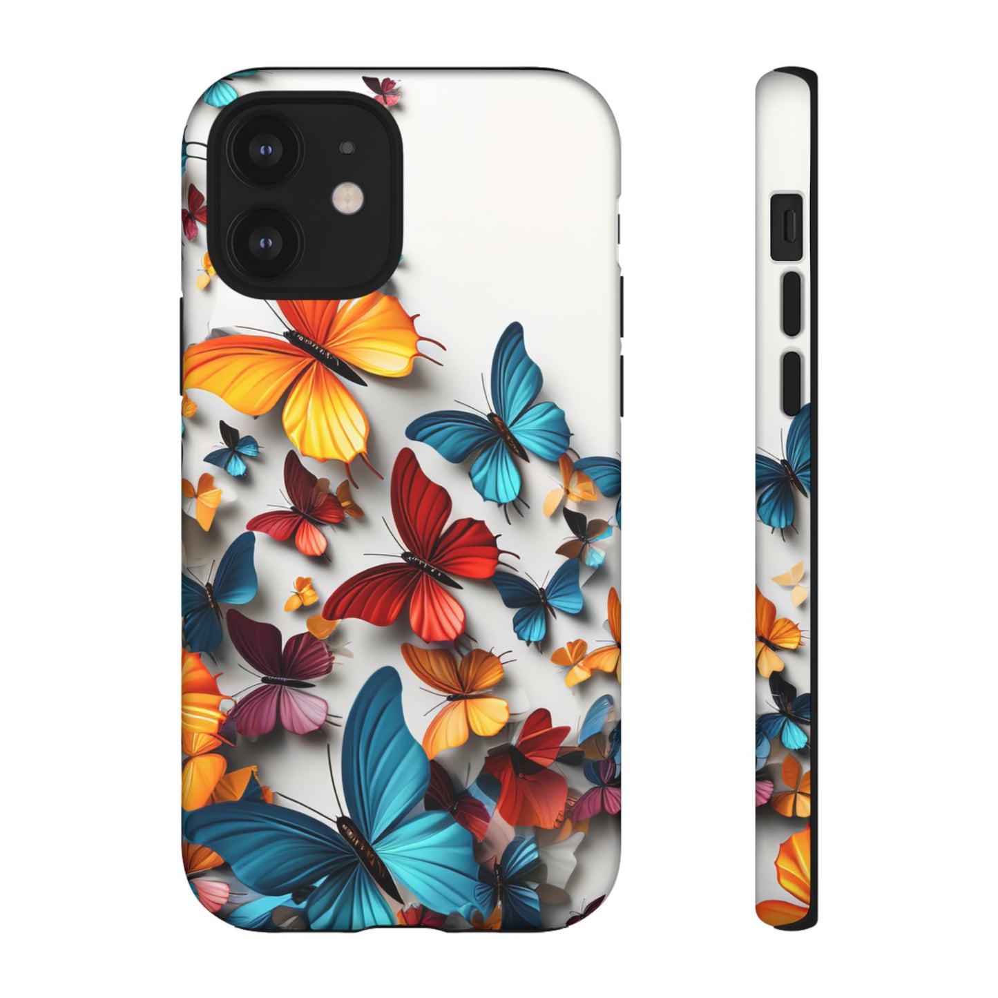 Butterfly Apple Tough Phone Cases for iPhone-Samsung-Google Pixel Phone Cover