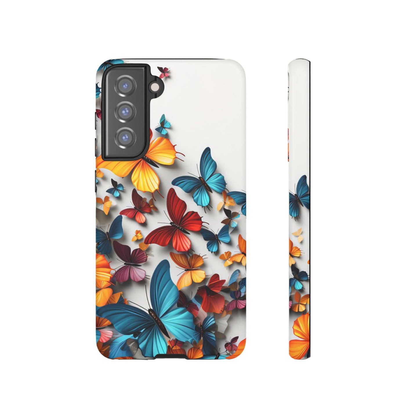 Butterfly Apple Tough Phone Cases for iPhone-Samsung-Google Pixel Phone Cover