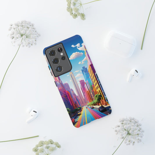 RGB City Samsung Tough Phone Cases for iPhone-Google Pixel-Galaxy Phone Cover