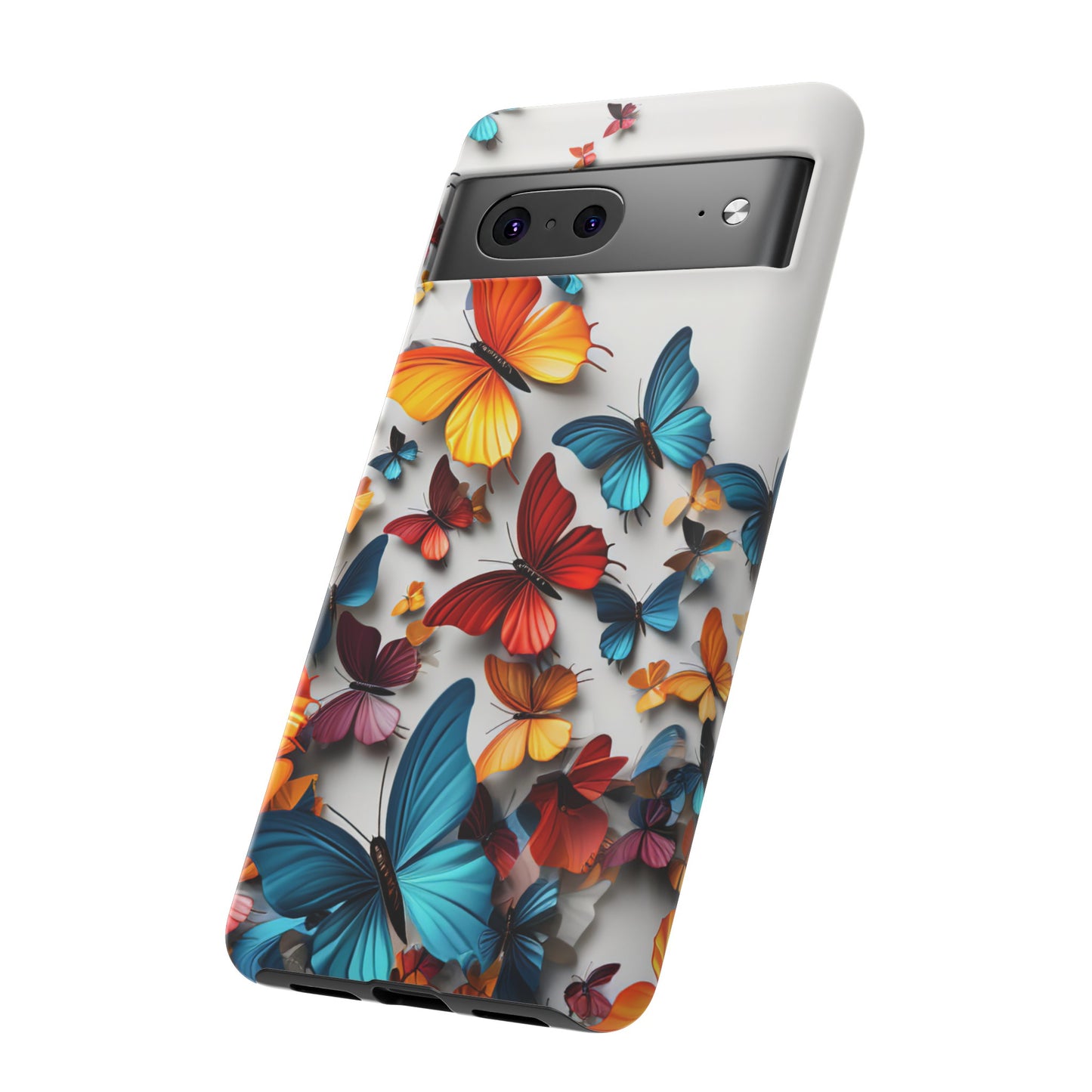 Butterfly Apple Tough Phone Cases for iPhone-Samsung-Google Pixel Phone Cover