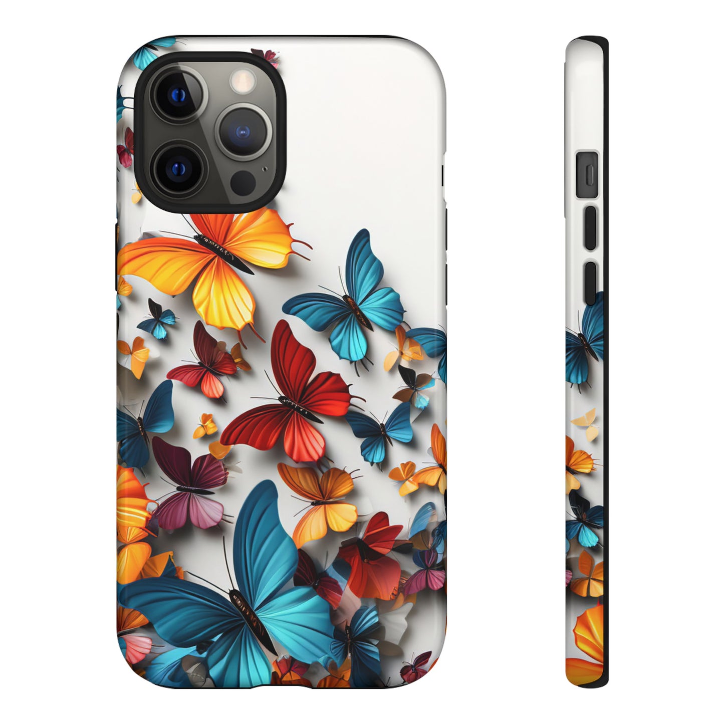 Butterfly Apple Tough Phone Cases for iPhone-Samsung-Google Pixel Phone Cover