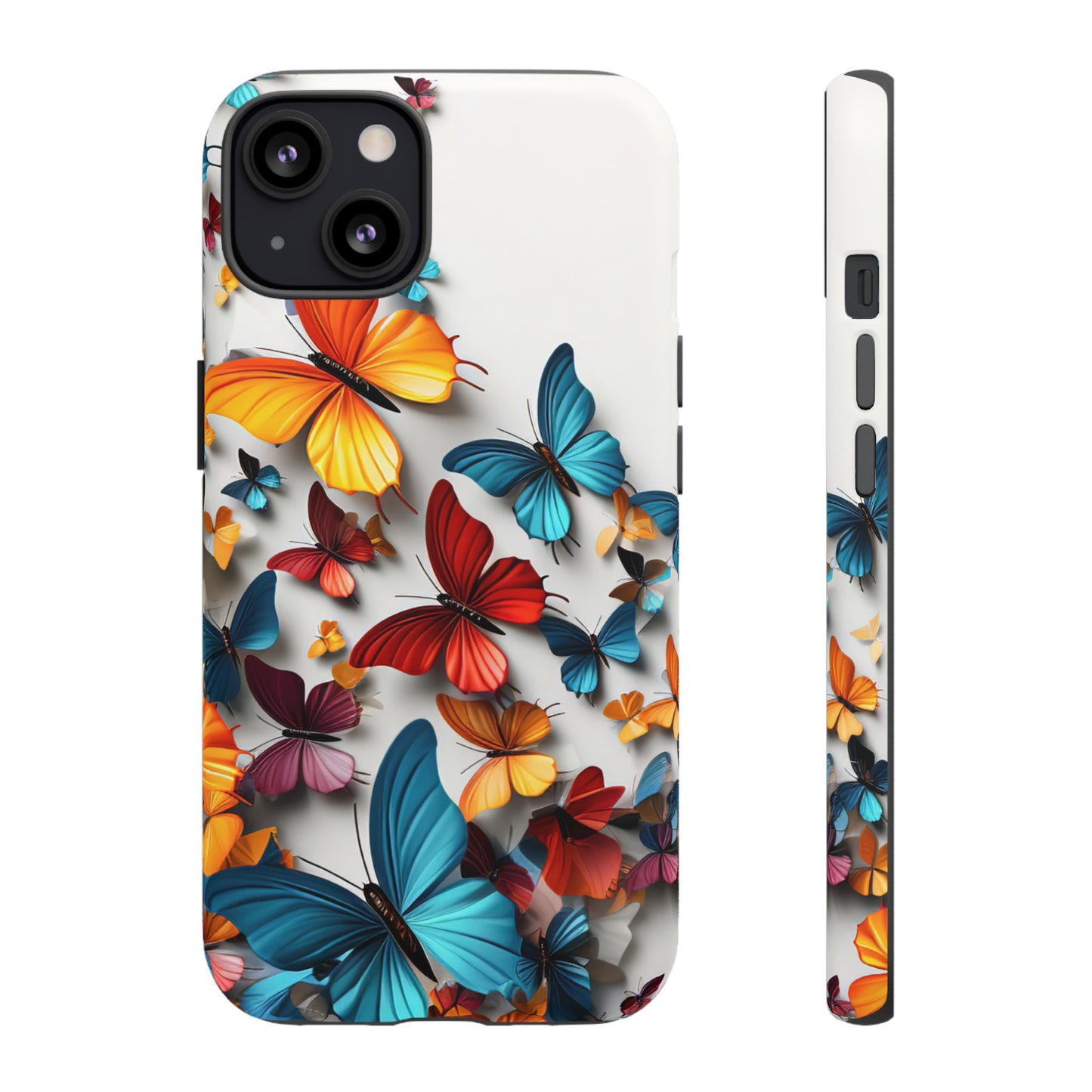 Butterfly Apple Tough Phone Cases for iPhone-Samsung-Google Pixel Phone Cover