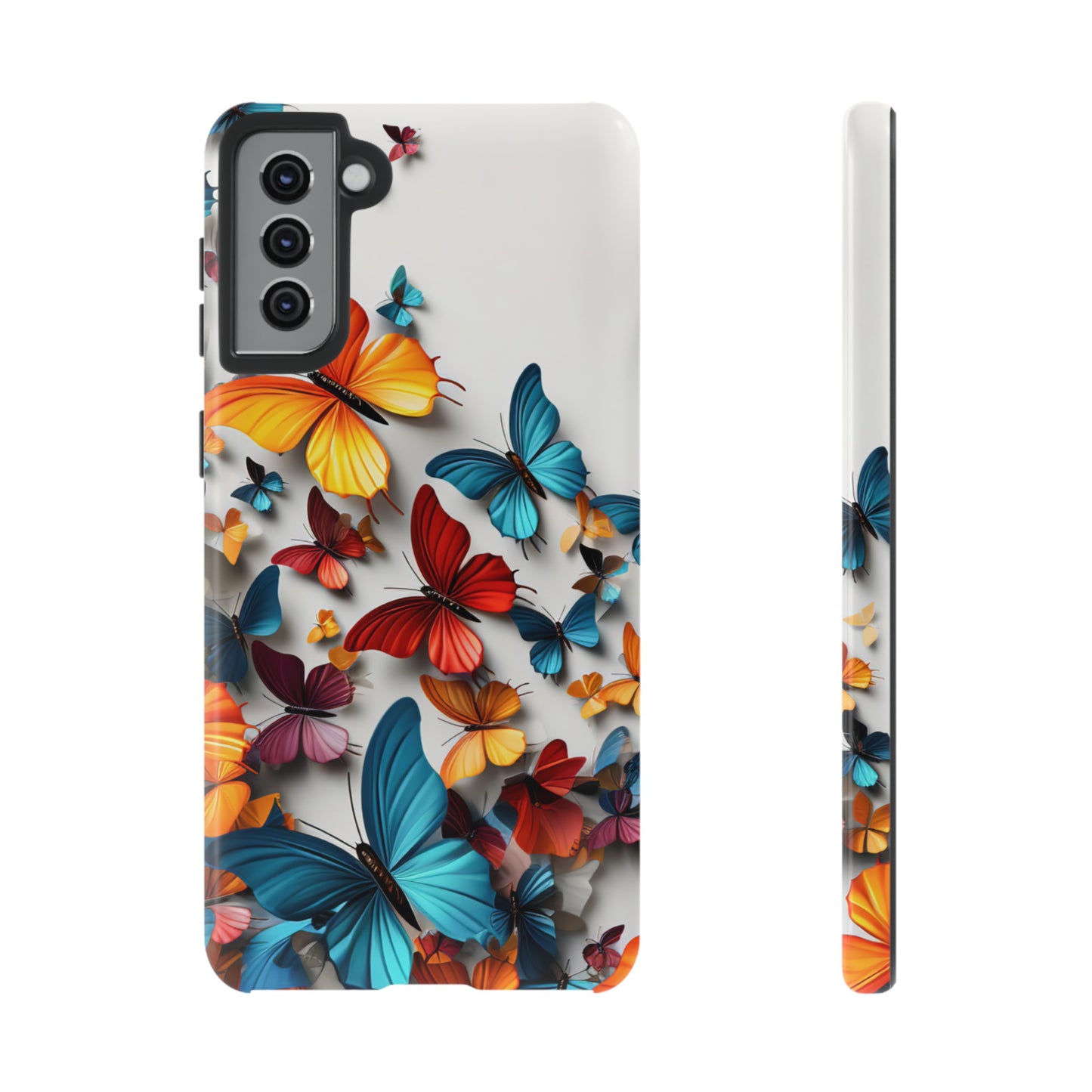 Butterfly Apple Tough Phone Cases for iPhone-Samsung-Google Pixel Phone Cover