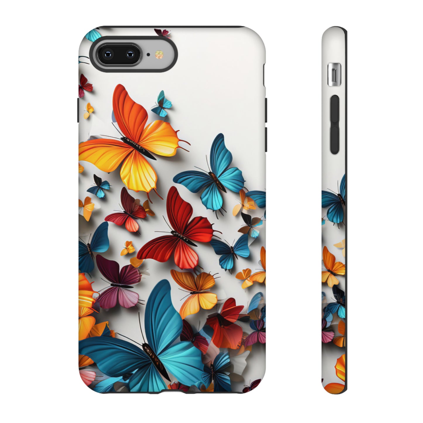 Butterfly Apple Tough Phone Cases for iPhone-Samsung-Google Pixel Phone Cover