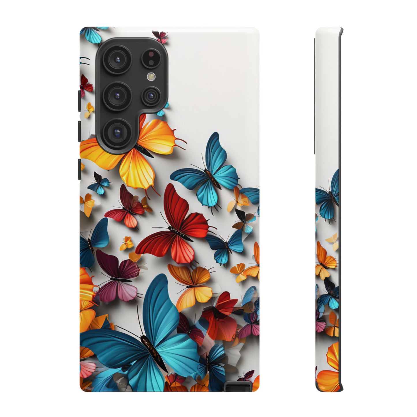 Butterfly Apple Tough Phone Cases for iPhone-Samsung-Google Pixel Phone Cover