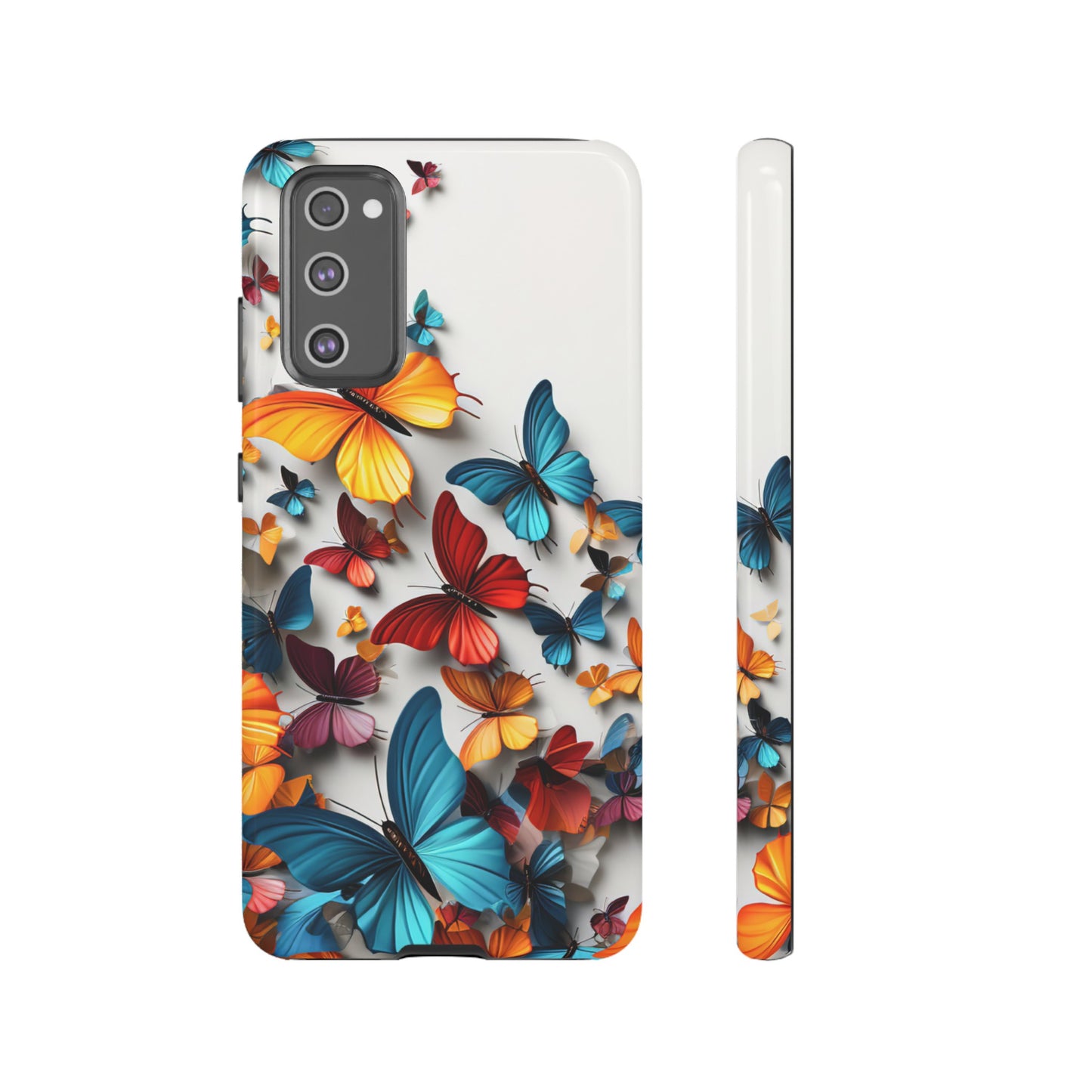 Butterfly Apple Tough Phone Cases for iPhone-Samsung-Google Pixel Phone Cover