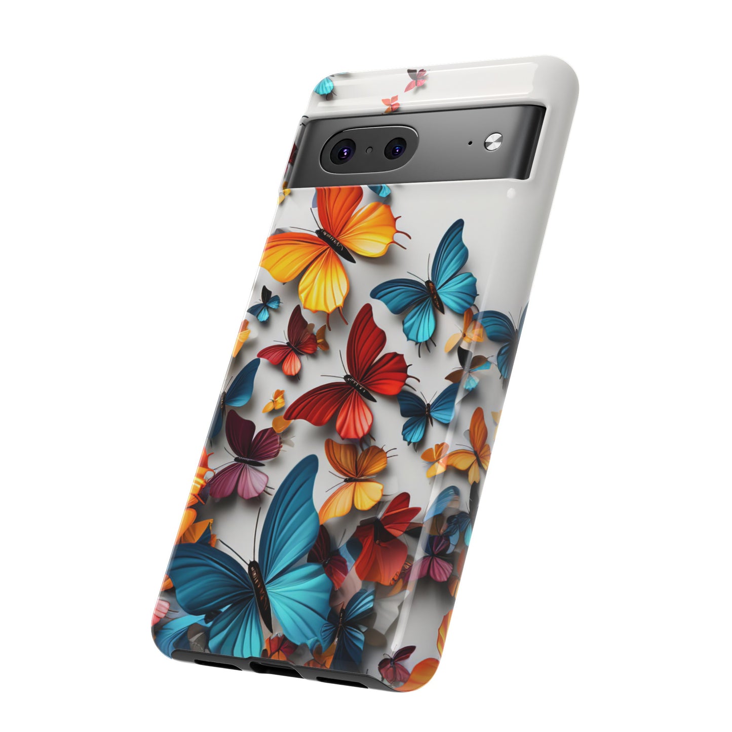 Butterfly Apple Tough Phone Cases for iPhone-Samsung-Google Pixel Phone Cover