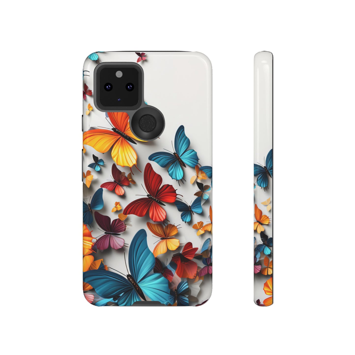 Butterfly Apple Tough Phone Cases for iPhone-Samsung-Google Pixel Phone Cover