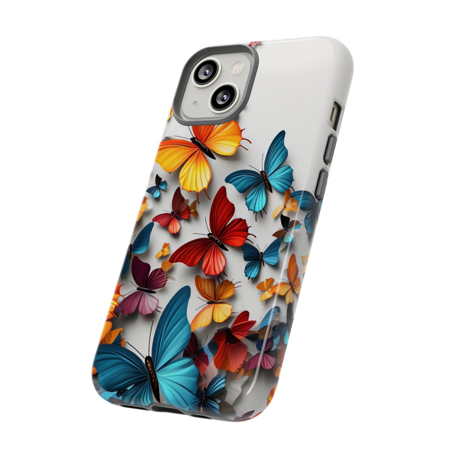 Butterfly Apple Tough Phone Cases for iPhone-Samsung-Google Pixel Phone Cover