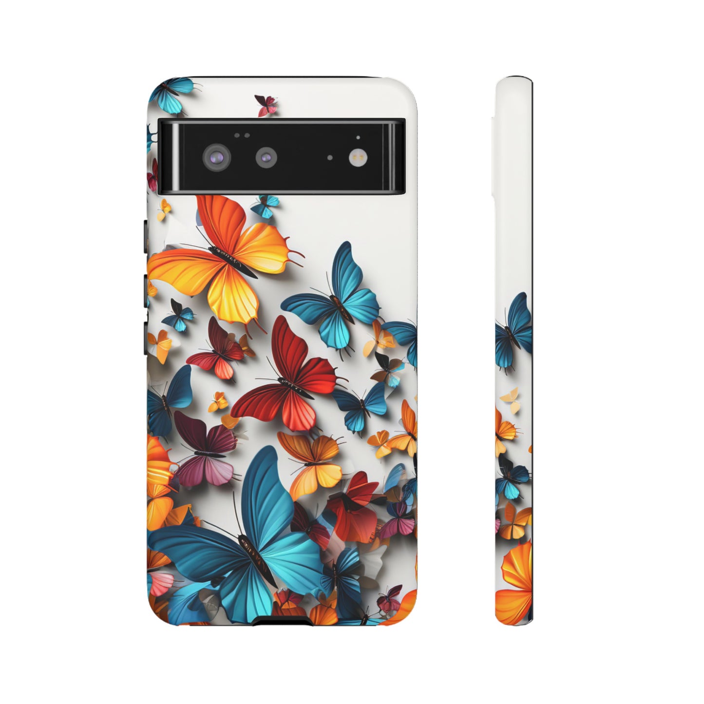 Butterfly Apple Tough Phone Cases for iPhone-Samsung-Google Pixel Phone Cover