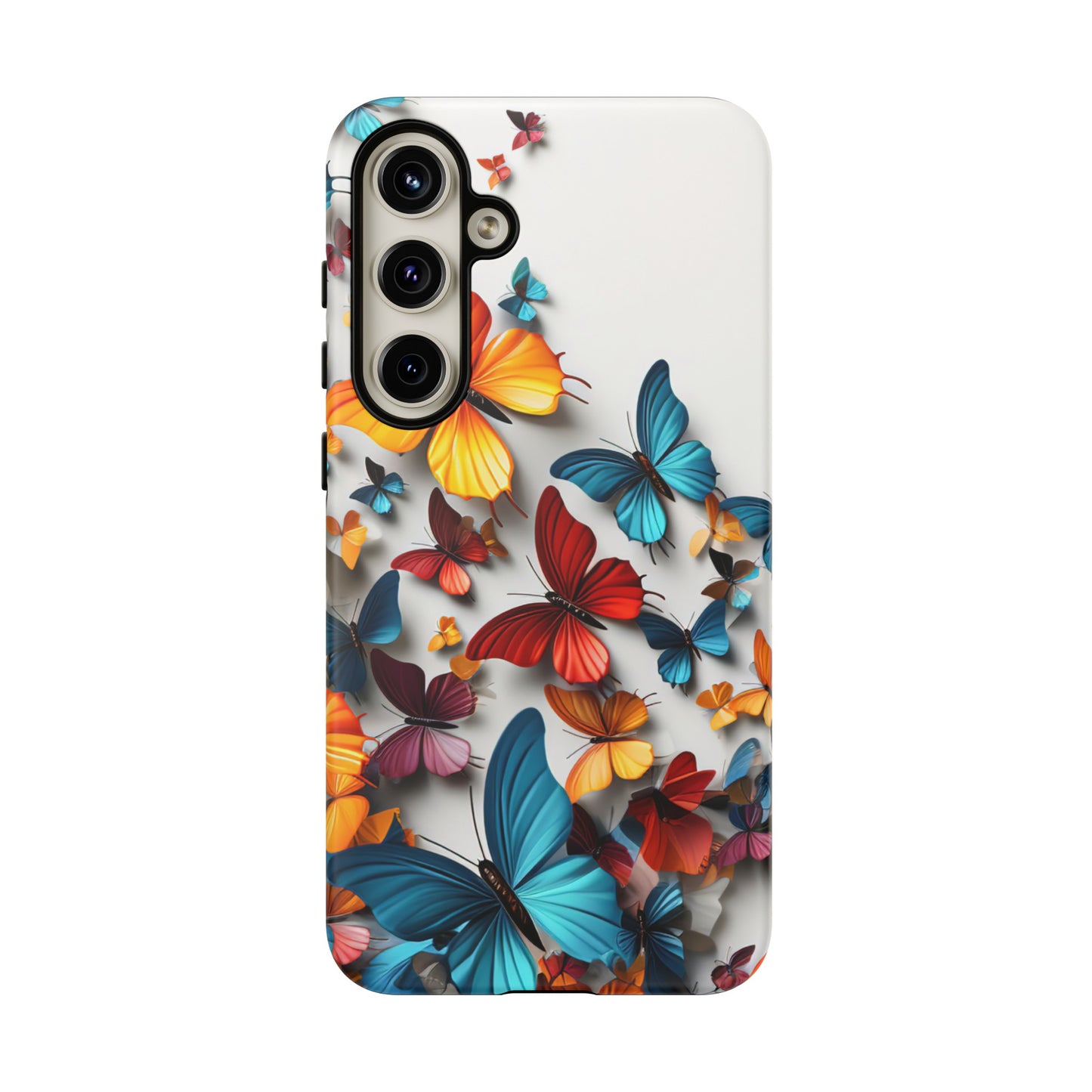 Butterfly Apple Tough Phone Cases for iPhone-Samsung-Google Pixel Phone Cover