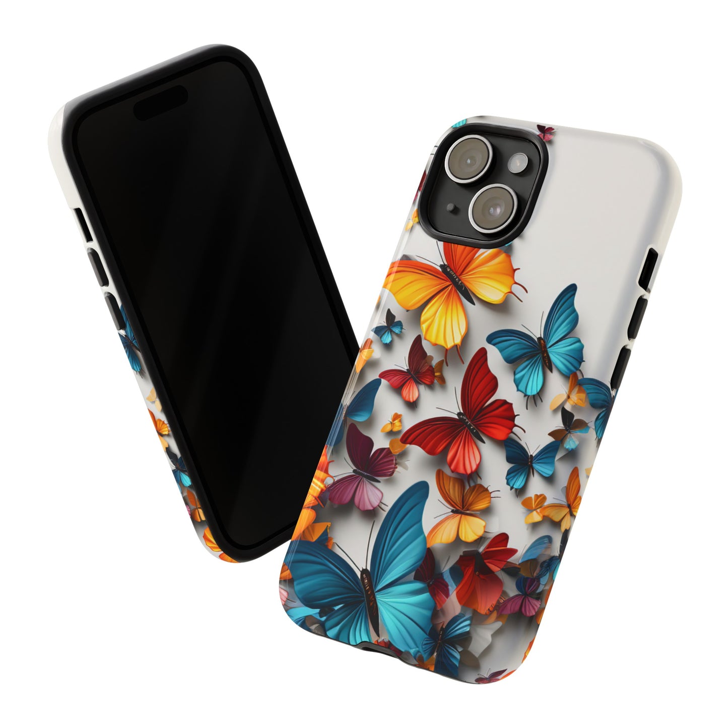 Butterfly Apple Tough Phone Cases for iPhone-Samsung-Google Pixel Phone Cover