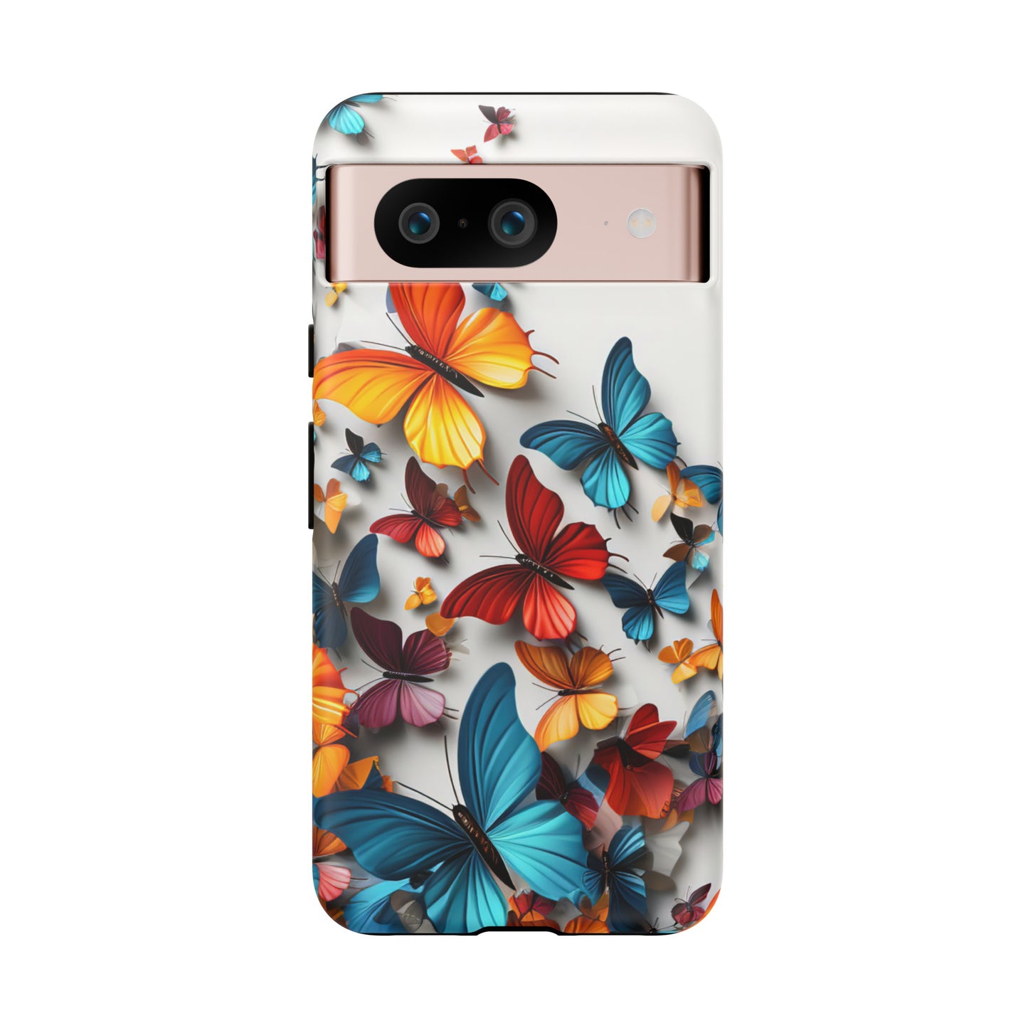 Butterfly Apple Tough Phone Cases for iPhone-Samsung-Google Pixel Phone Cover