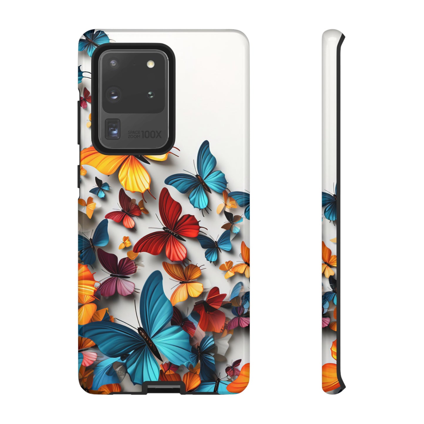 Butterfly Apple Tough Phone Cases for iPhone-Samsung-Google Pixel Phone Cover