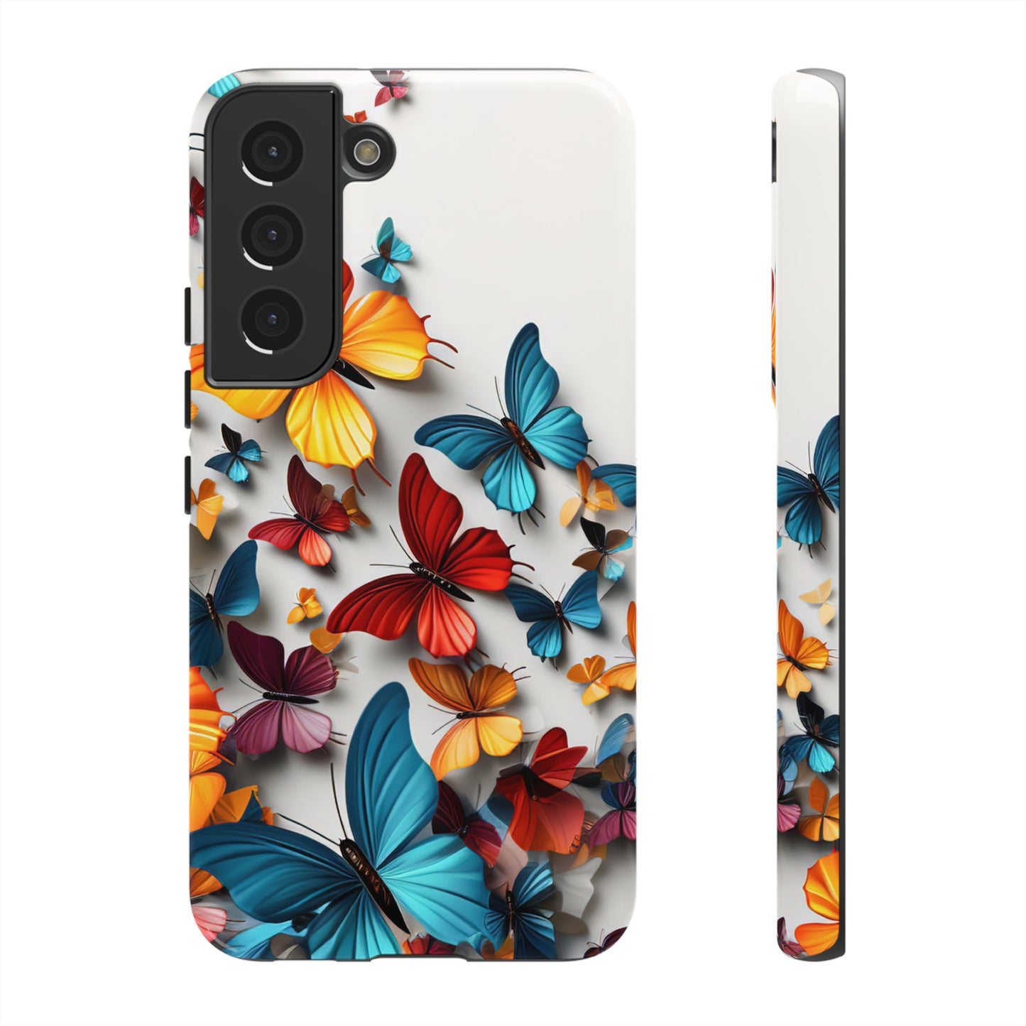 Butterfly Apple Tough Phone Cases for iPhone-Samsung-Google Pixel Phone Cover