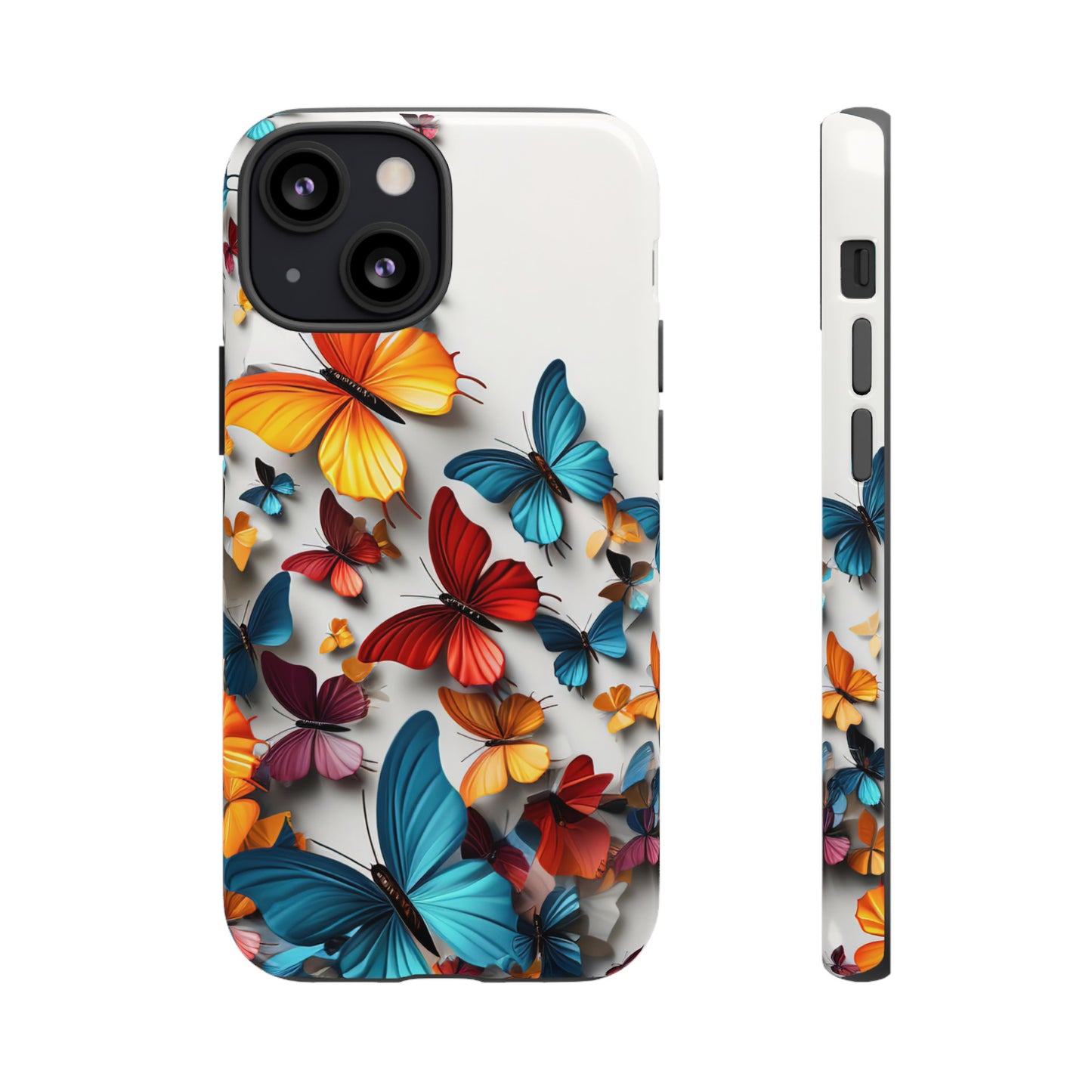 Butterfly Apple Tough Phone Cases for iPhone-Samsung-Google Pixel Phone Cover