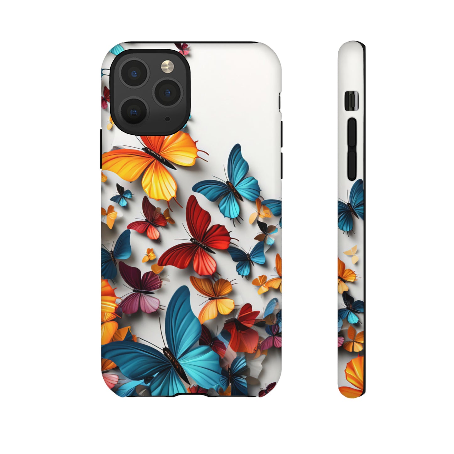 Butterfly Apple Tough Phone Cases for iPhone-Samsung-Google Pixel Phone Cover