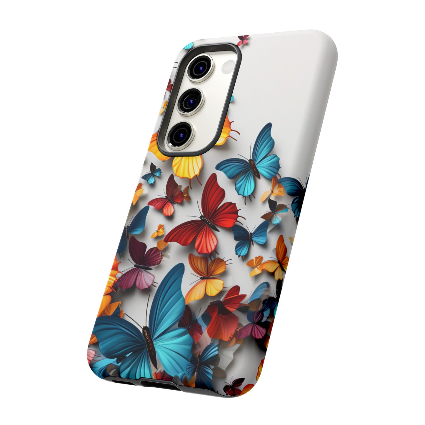 Butterfly Apple Tough Phone Cases for iPhone-Samsung-Google Pixel Phone Cover