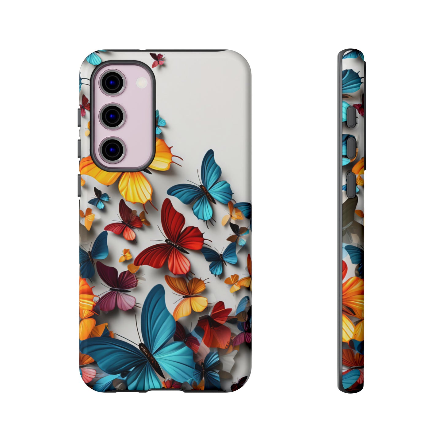 Butterfly Apple Tough Phone Cases for iPhone-Samsung-Google Pixel Phone Cover