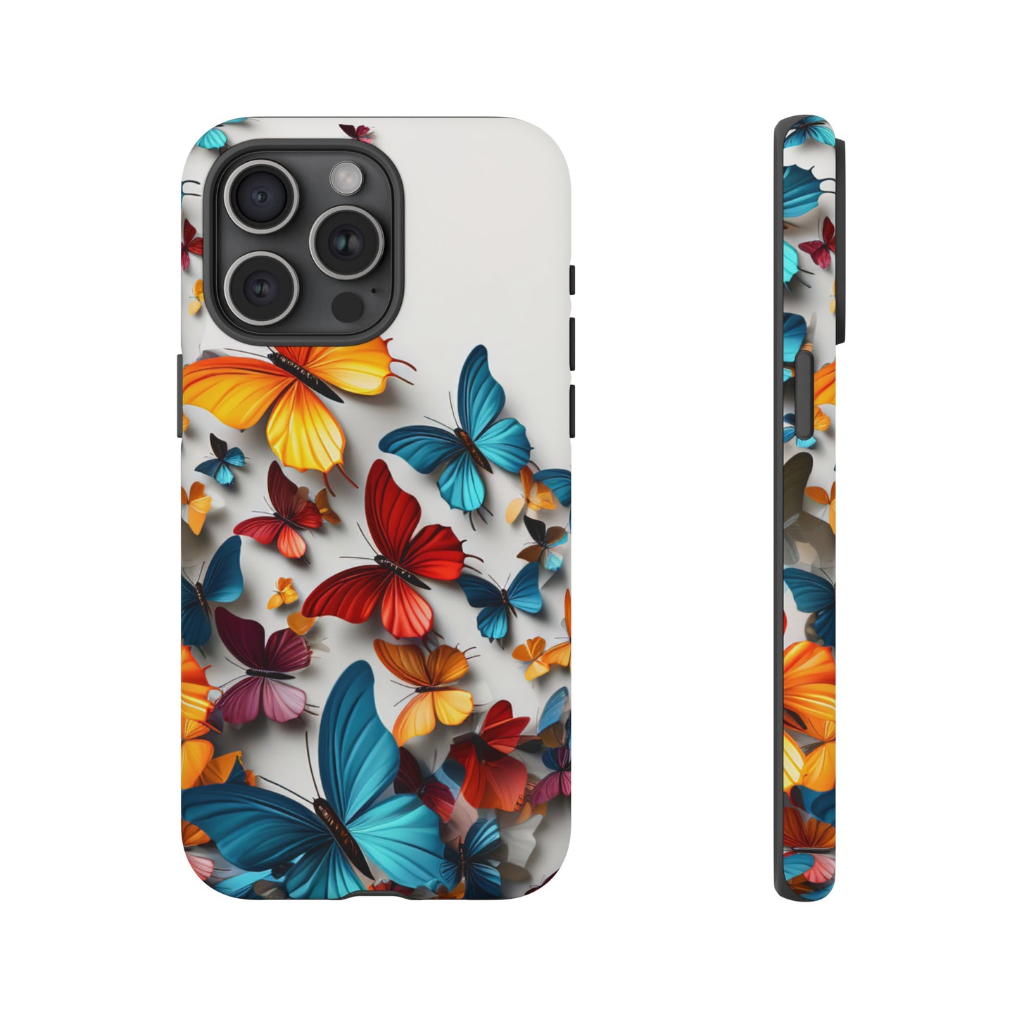 Butterfly Apple Tough Phone Cases for iPhone-Samsung-Google Pixel Phone Cover