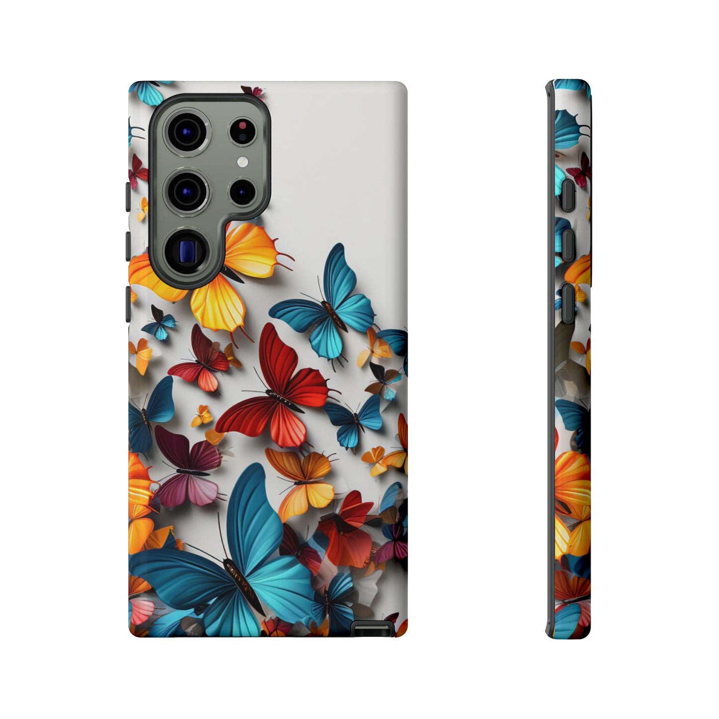 Butterfly Apple Tough Phone Cases for iPhone-Samsung-Google Pixel Phone Cover