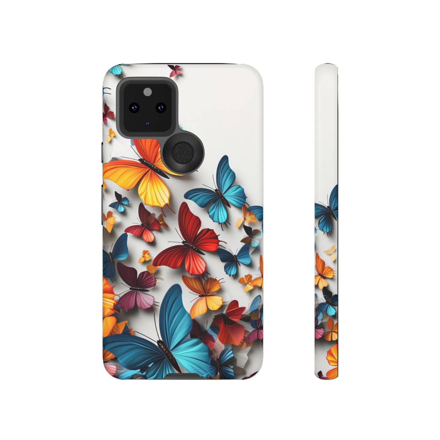 Butterfly Apple Tough Phone Cases for iPhone-Samsung-Google Pixel Phone Cover